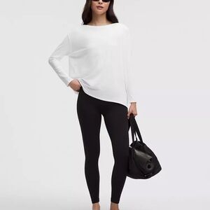Lululemon Back in Action Long Sleeve Shirt Nulu | White | Size 10